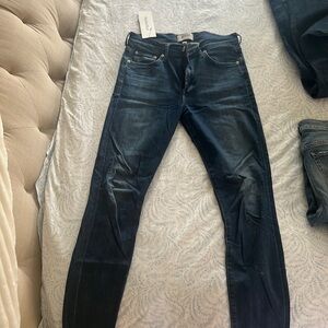 Agolde gently worn ankle fray jeans